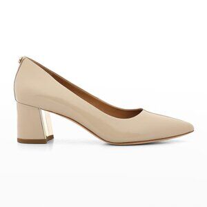 Donald J Pilner Patent leather Suzette light pearl beige Pointed toe Pumps